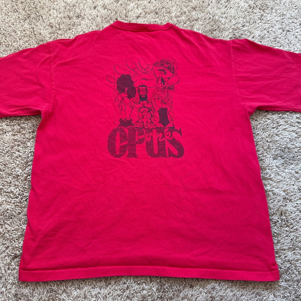 VTG 90s Dr Strangelove Henley T Shirt XL Red Precious Bodily Fluids Kubrick Tee